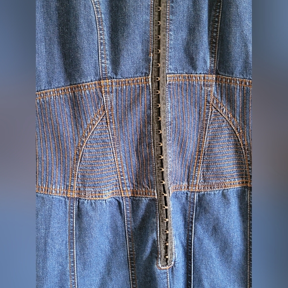 Womens Sz 6 Jeanology Vintage Western Denim Dress ZERO FLAWS 100% Cotton - Picture 6 of 16